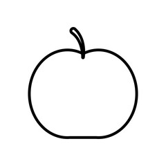 apple fruit icon, line style