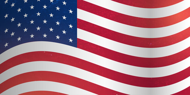 Background with USA flag. Vector grange illustration.