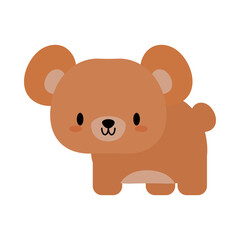 Obraz na płótnie Canvas cute bear baby kawaii, flat style icon
