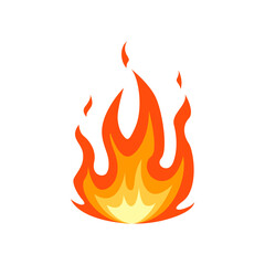 Fire flames icon, sign, symbol on white background. Vector illustration