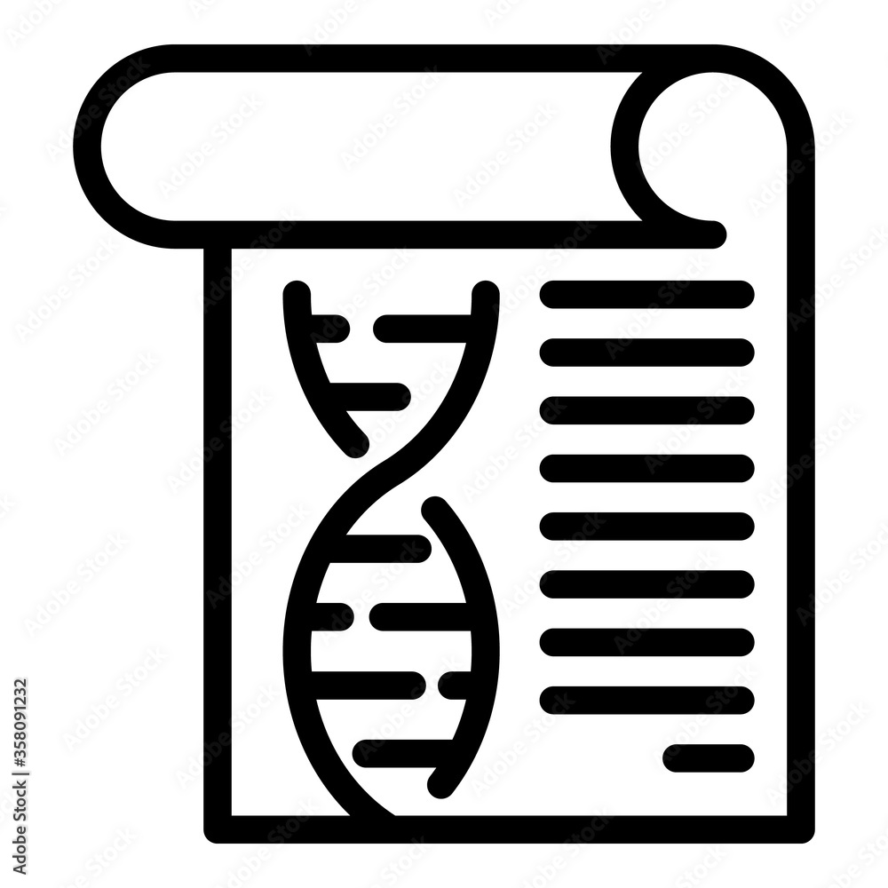 Poster dna report icon. outline dna report vector icon for web design isolated on white background