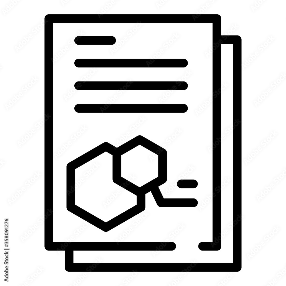 Poster dna test report icon. outline dna test report vector icon for web design isolated on white backgroun