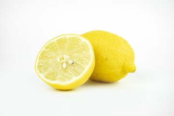 raw ripe lemon isolated on a white background