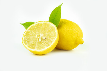 raw ripe lemon isolated on a white background