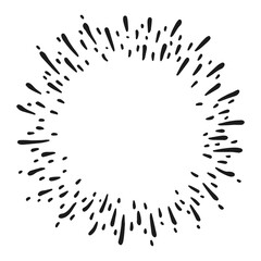 Abstract frame of black lines shaking on a salute.