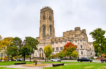Fototapeta na wymiar Scottish Rite Cathedral in downtown Indianapolis, USA