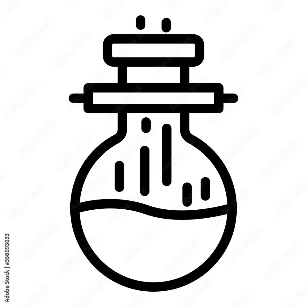 Poster experimental flask icon. outline experimental flask vector icon for web design isolated on white bac
