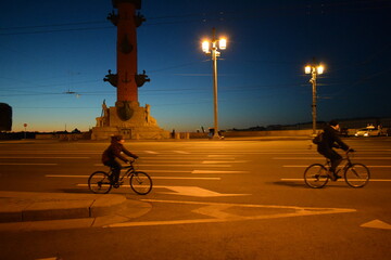 bike at sunset