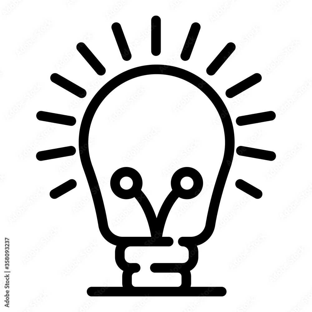 Poster idea bulb icon. outline idea bulb vector icon for web design isolated on white background