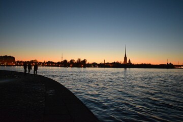 sunset on the river