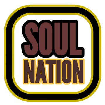 Soul Nation Logo With Square Black Bold Background With Yellow Highlighting