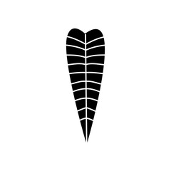 lilac leaf icon, silhouette style