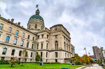Fototapeta premium The Indiana Statehouse in Indianapolis