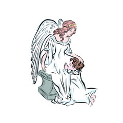 Angel baby bows. Faith in God. Guardian angel. 