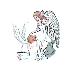 Angel baby bows. Faith in God. Guardian angel. 