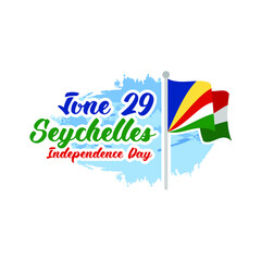 JUne 29, Seychelles Independence Day vector illustration. Suitable for greeting card, poster and banner.