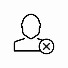 Outline close user icon.Close user vector illustration. Symbol for web and mobile