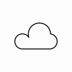 Outline cloud icon.Cloud vector illustration. Symbol for web and mobile