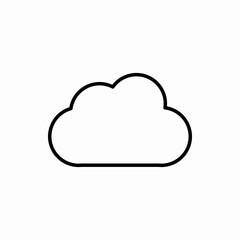 Outline cloud icon.Cloud vector illustration. Symbol for web and mobile