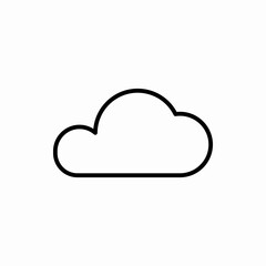 Outline cloud icon.Cloud vector illustration. Symbol for web and mobile