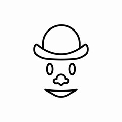 Outline clown icon.Clown vector illustration. Symbol for web and mobile