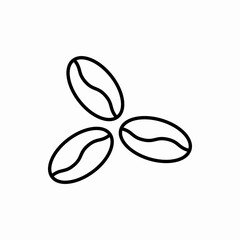 Outline coffee bean icon.Coffee bean vector illustration. Symbol for web and mobile