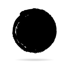 Hand painted ink circle