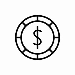 Outline coin icon.Coin vector illustration. Symbol for web and mobile
