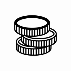Outline coin icon.Coin vector illustration. Symbol for web and mobile