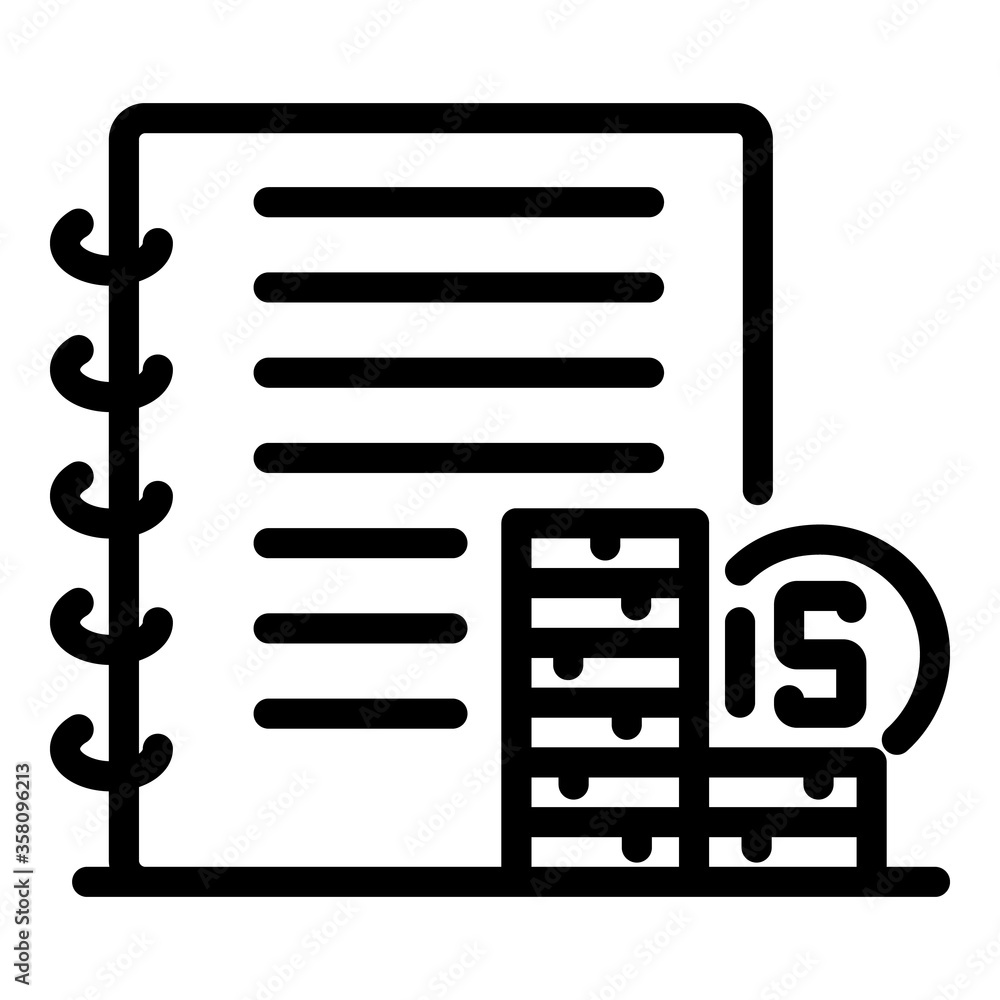 Poster Shopping list icon. Outline shopping list vector icon for web design isolated on white background