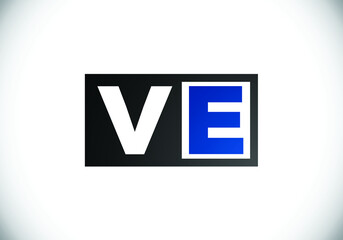 Initial Monogram Letter V E Logo Design Vector Template. V E Letter Logo Design