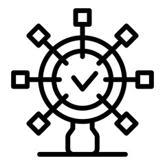 Benefits product icon. Outline benefits product vector icon for web design isolated on white background