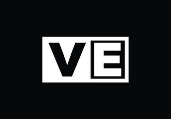 Initial Monogram Letter V E Logo Design Vector Template. V E Letter Logo Design