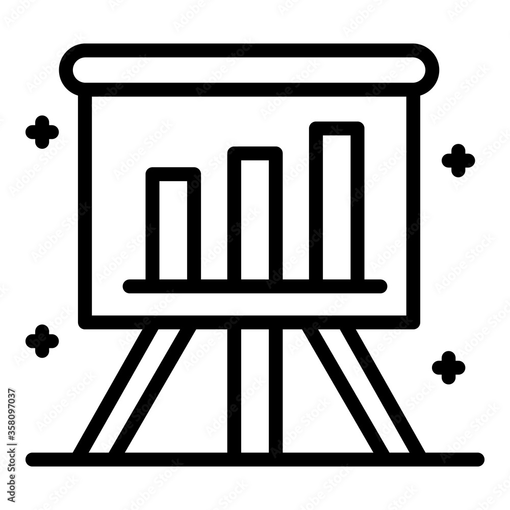 Poster desk chart evolution icon. outline desk chart evolution vector icon for web design isolated on white