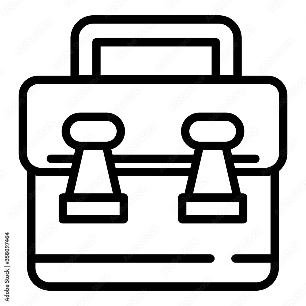 Poster manager suitcase icon. outline manager suitcase vector icon for web design isolated on white backgro
