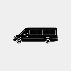 Van transportation Vector icons set