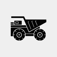 heavy truck vector icon 