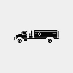 truck with trailer Vector icon Set