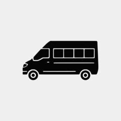 Van transportation Vector icons set