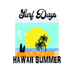 Summer days slogan graphic vector print lettering for t shirt print design