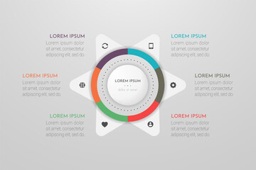 Infographics design vector and marketing icons. Can be used for workflow layout, diagram, annual report, web design. Business concept with 6 options, steps or processes.