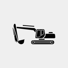 bulldozer vector icon 