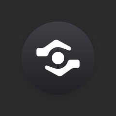 Protected -  Matte Black Web Button