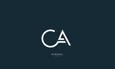 Alphabet letter icon logo CA