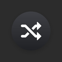 Shuffle -  Matte Black Web Button
