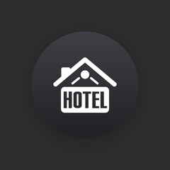 Hotel -  Matte Black Web Button
