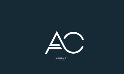 Alphabet letter icon logo AC