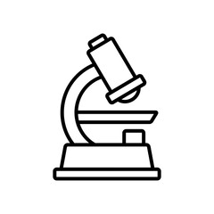 microscope tool icon, line style