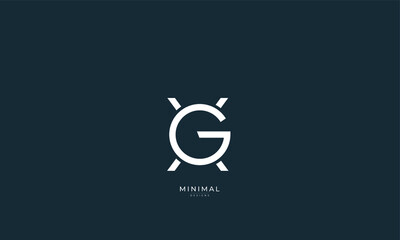 Alphabet letter icon logo XG or GX