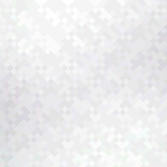 White crystal pixels geometric pattern. Subtle mosaic background.